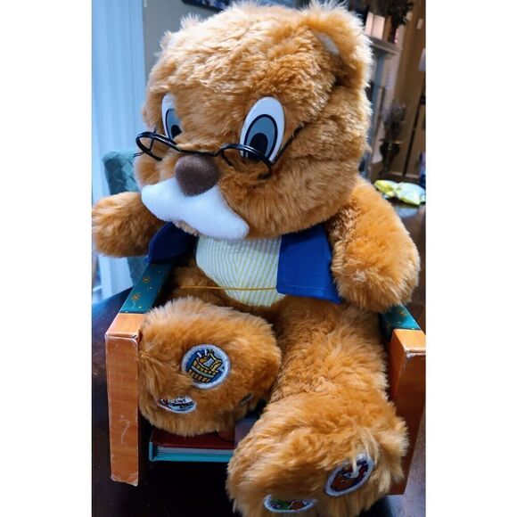 Vintage Read To Me Again Grandpa Interactive Toy Teddy Bear and Book 1990’s - Picture 1 of 5